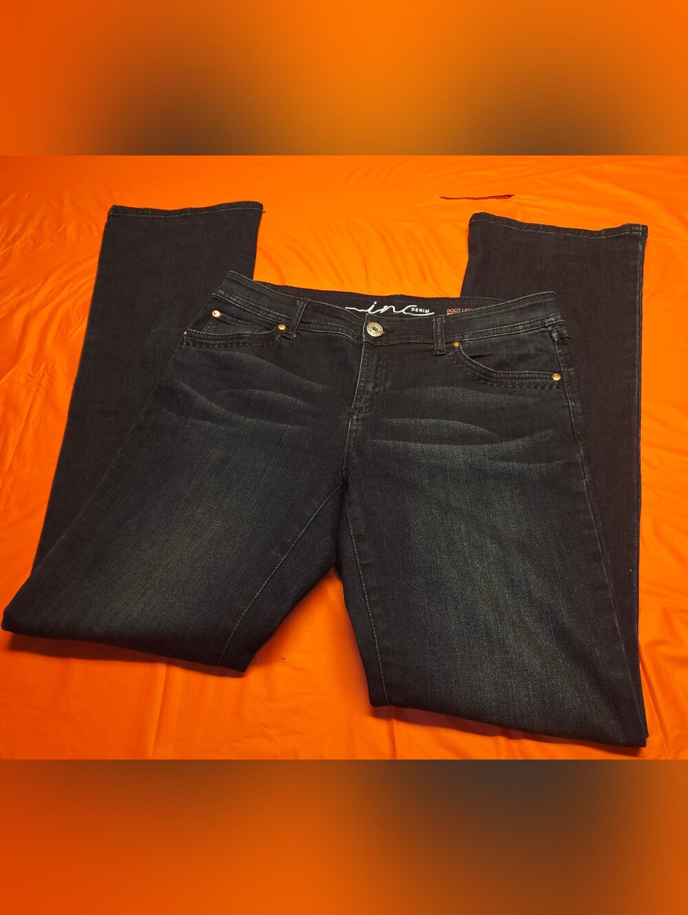 International Concept "INC" Boot Leg Regular Fit Size 6×33 Like New Dark Wash